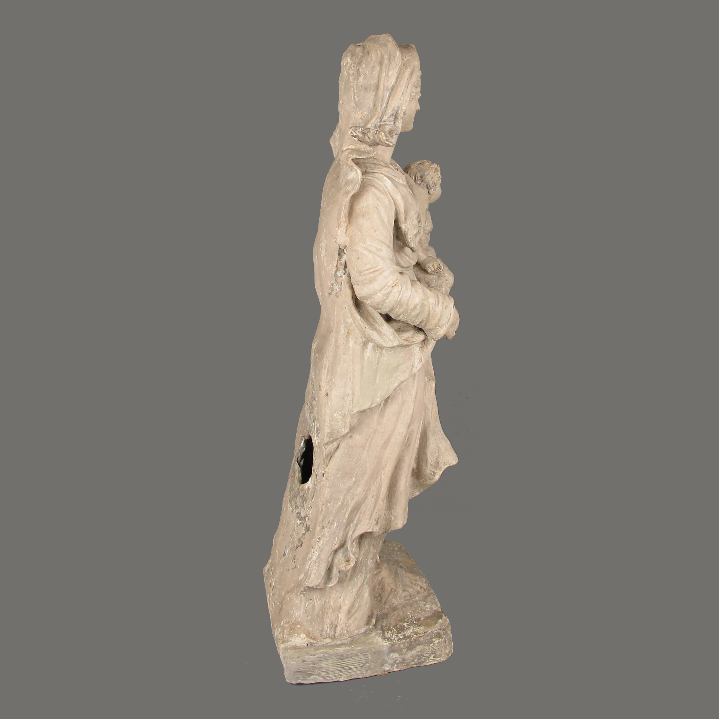 Terracotta Virgin and Child, Detombay Liege 18th C. - Image 5