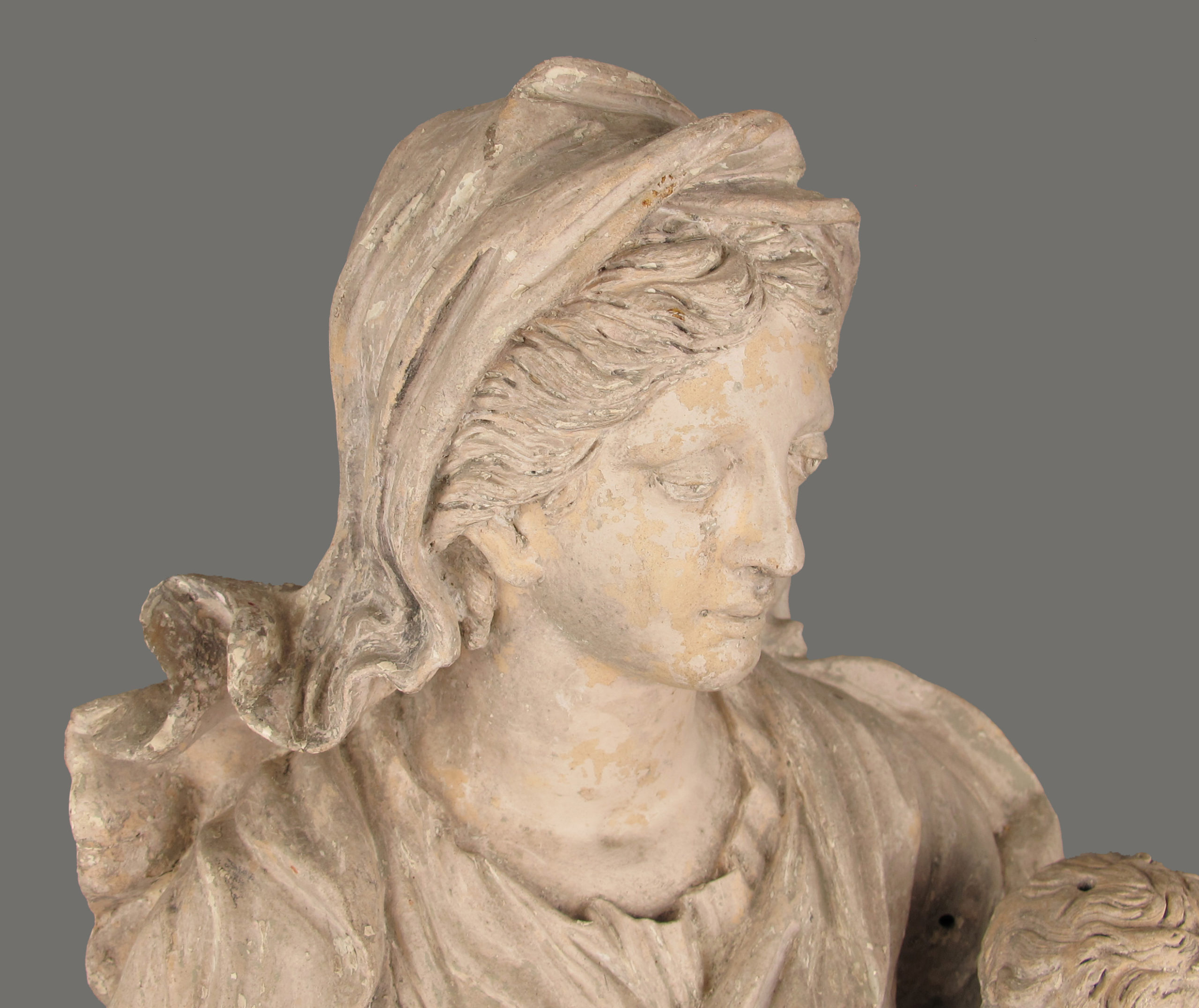 Terracotta Virgin and Child, Detombay Liege 18th C. - Image 9