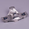 Vienna Secession Silver Plated Enameled Inkstand circa 1900.